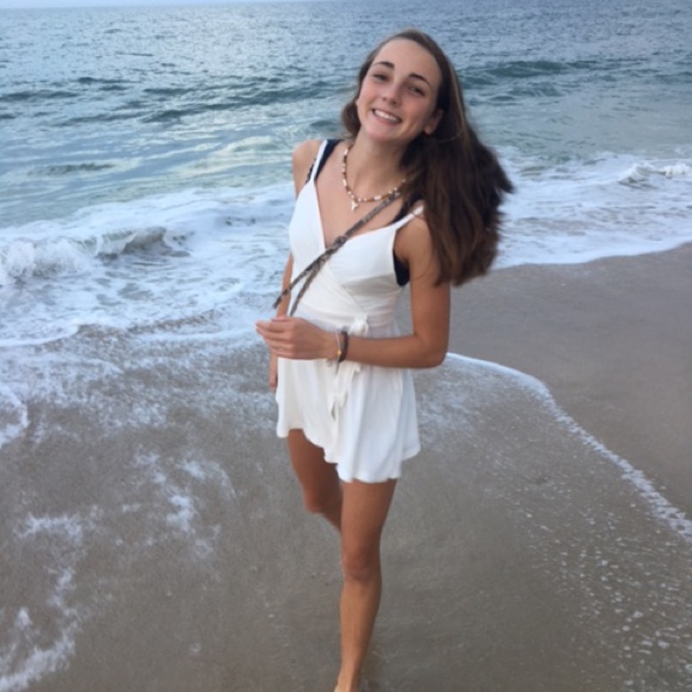 Urban Outfitters, Kimchi Blue cream wrap romper